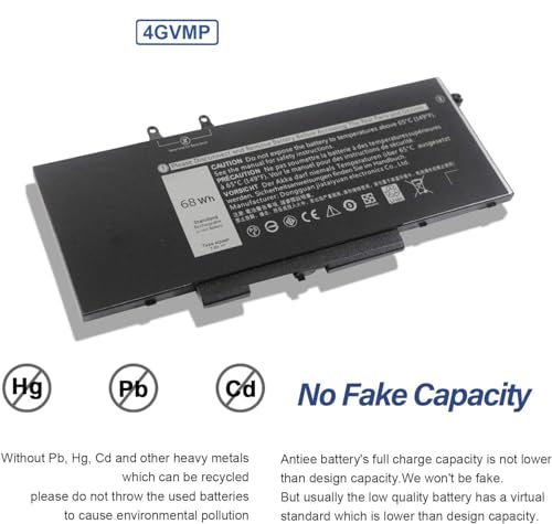 Image of Wefly 4GVMP Laptop Battery Compatible for Dell Latitude 5400 5500 5410 5510 Precision 3540 3550 Inspiron 7590 7591 7791 2-in-1 1RF7WM 9JRYT 09JRYT 09JRYRY 0X77XY 0C5GV2 Laptop Battery