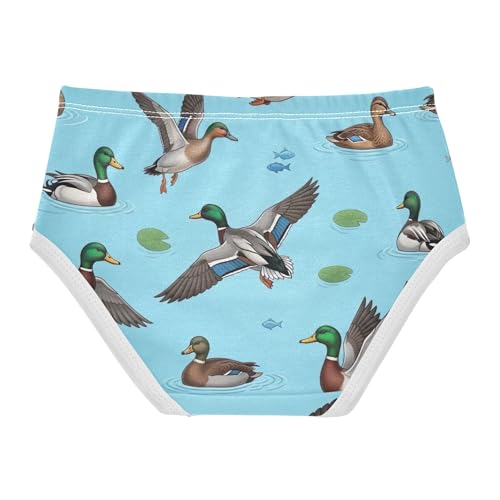Fun Girls Underwear Toddlers 2t Cotton Little Girl Panties Watercolor Ducks Sea Summer Briefs Kids Undies2