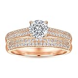 💕 Regalo exquisito 💕 Representa el amor eterno y la promesa, y se puede regalar como anillo de compromiso a tu amante. El mejor regalo para compromiso, boda, día de San Valentín, Acción de Gracias, Navidad y Año Nuevo.