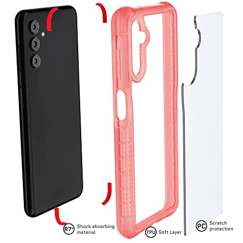 Image of Ghostek COVERT Clear Pink Samsung Galaxy A13 5G Case for Women Premium Protective Cover Screen and Camera Lens Protection Heavy Duty Shockproof Bumper Designed for 2021 Samsung A13 5G (6.5inch) (Pink)
