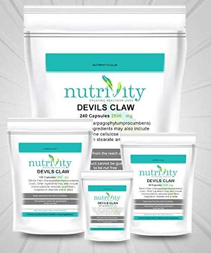 Nutrivity Devils Claw 2200mg, Natural Joint, Back & Muscle Pain Relief, Supports Mobility - Image 4