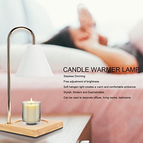Miniatura 2 de Lámpara Calentadora Velas, Fusión De Cera De Vela Sin Humocalentador Velas De Luz Regulable Con 2 Bombillaslámpara Calor De Vela Decoraciones Románticas Para Dormitorio Oficina