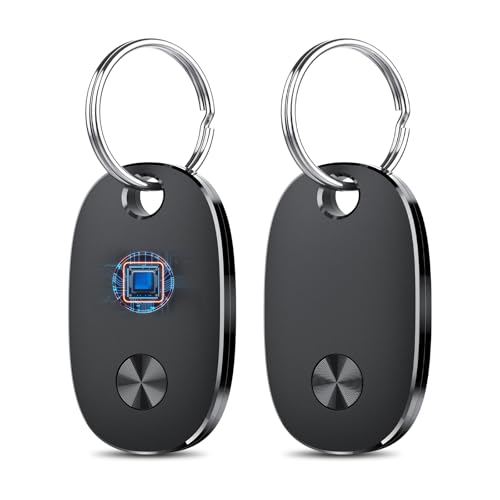 Air Tracker 2 Pezzi, Air Tracker Funziona con Apple Dov’è App (solo iOS), Batteria Sostituibile Bluetooth Trova Oggetti, 2 anni Utilizzabile Localizzatore Chiavi per Chiavi/Bagagli/Valigie/Portafogli