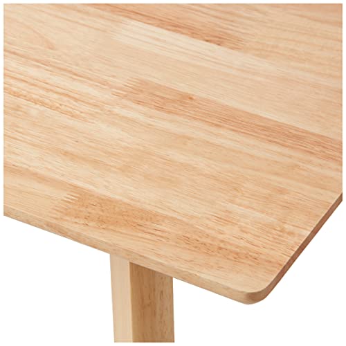 Amazon Basics Fsc Certified Solid Wood Kitchen Rectangular Dining Table, Natural Wood, 29.5"D X 47.2"W X 29.5"H #TOP5