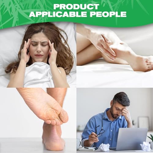 Image of UCRAVO Natural Foot Pads for Pain Relief - 10 Detox Foot Patches for Sleep, Stress & Toxin Removal - Adhesive Herbal Foot Pads for Health Care & Relaxatio