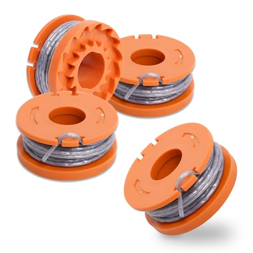 MAOZHOU Strimmer Spool Line 4 PCS WX150 Spools for McGregor MCT1825 MCT2X1825 Strimmer Wire Compatible with Mac Allister MGTP18Li / Qualcast Trimmer