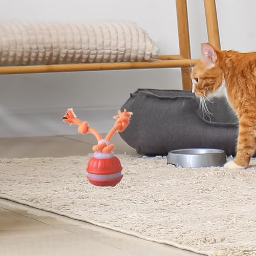 Baoblaze Interactive Cat Toy Ball Ball Rolling Ball Toy Funny Smart Jumping Dog Companion Intelligen