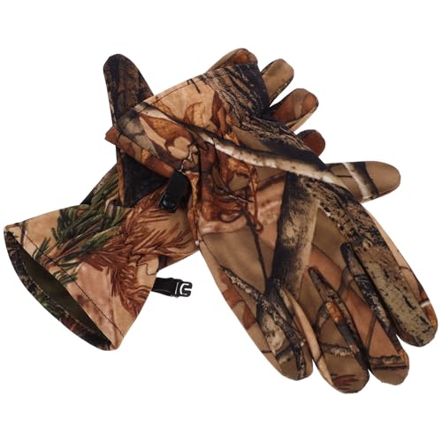 LABRIMP Guantes de Camuflaje para Caza al Aire Libre Diseño Resistente, Impermeables y Forro Polar Cálido para Ciclismo y Actividades en Exteriores