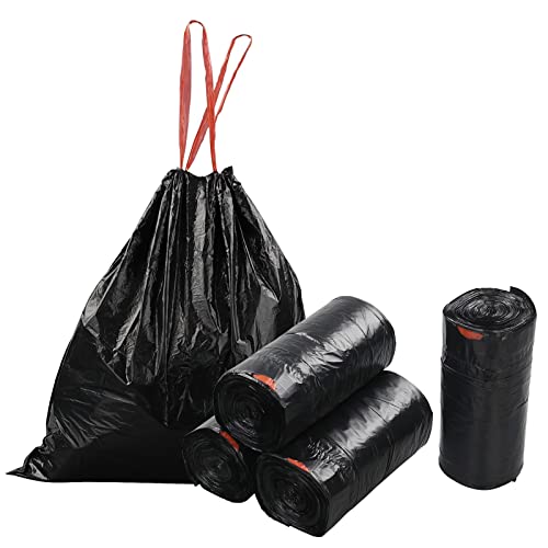 Xyskin Sacs à ordures en plastique de 20 L, doublures de sacs à déchets à poignée, sac à ordures noir, 200 pièces Cover