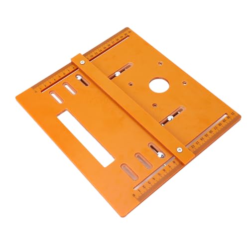 Circular Saw Base Plate, 28x25cm Cutting Machine Base Plate Oblique Cut Handheld Cutter Backing Woodworking Insert Bottom Plate, Suitable for 4 Inch Motor, with Elliptical Hole - Thumbnail 3