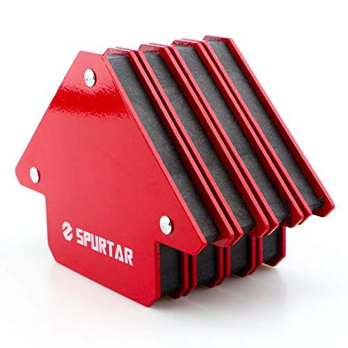Spurtar 4 pezzi 13kg Squadra Magnetica per Saldatura, Forti Magneti di Saldatura, Supporto Magnetico per Saldatura, Supporti per Elettrodi per Saldatura ad Arco, Strumenti per Saldatura e Accessori