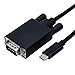 Produktbild ROLINE USB C auf VGA Adapter Kabel I Full HD 1080p Auflösung 60 Hz I Schwarz, 2m