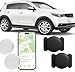 ZITTZ Mini GPS Tracker for Vehicles No Monthly Fee,GPS Car Tracker,Hidden Car Tracker with Magnetic Case,Real Time Car GPS Tracker Work with Apple Find My(iOS Only) -(Black,2PCS)