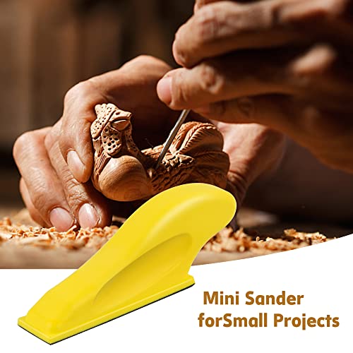 176 Pcs Detail Sander Kit, Akamino Micro Sander For Small Projects, Mini Handle Sanding Tools For Wood, Assorted Sandpaper Of 60/80/ 120/180/ 240/400/600 Grit For Diy Crafts Polishing Sanding #TOP5