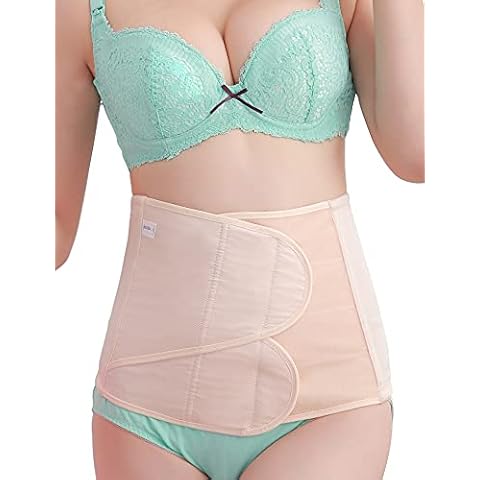 picotee Postpartum Belly Band Wrap C Section Belly Binder Abdominal Binder C-Section Post Partum Waste Shrinker X-Large - Beige Postpartum Belly Wrap Cover