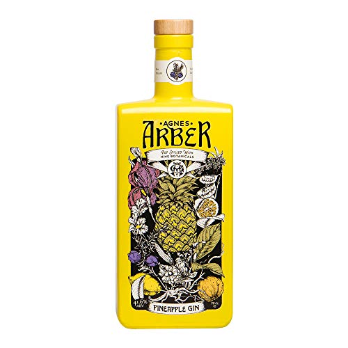 Agnes Arber - Pineapple Gin - Pot Stilled with 9 Botanicals - 41.6% ABV 70cl Bottle