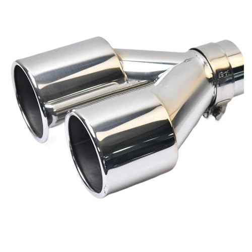 Silencieux d'échappement universel double pointe inox pour rénover un tuyau de voiture rouillé