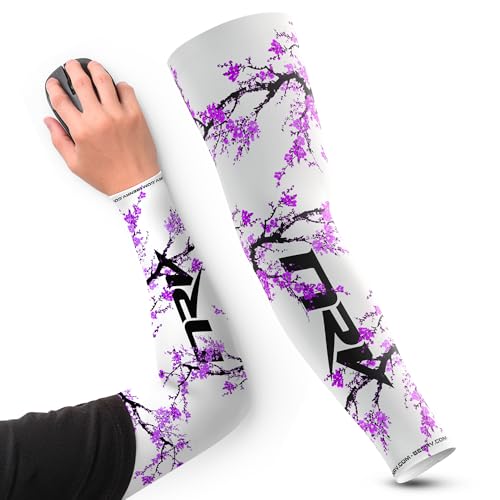 NRV Manchette de Compression Gaming Sakura – Performances d'eSport Améliorées avec Style Japonais – Conçu par des Professionnels – Durable, Respirant et Sans Friction (Violet, S)