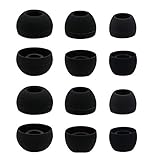 Rayker Ear Tips Replacement for Free X Reflect Flow UA Flash UA Sport Flex Headphone, S M L Size Soft Silicon Ear Tips for Free X Reflect Flow UA Flash UA Sport Flex, 6 Pairs, Black