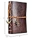 EvZ Leather Writing Journal Notebook, 7 Inches Vintage Nautical Spiral Blank String Diary Notepad Sketchbook Travel to Write in, Unlined Paper, Retro Pendants, Classic Embossed, Coffee