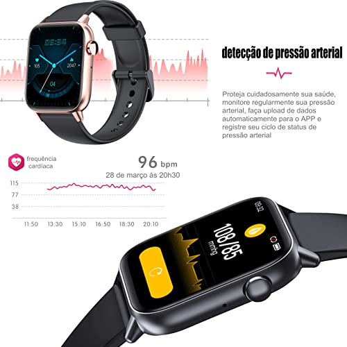 Smartwatch Relogio Smart Watch Masculino Feminino Ouvir Música Frequência Cardíaca Monitoramento da
