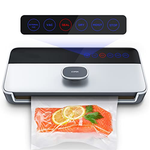 Sigillatrice Sottovuoto Per Alimenti HoYLluDLL - Professionale Con Modalità Per Cibi Secchi E Umidi, Kit Completo Incluso