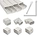 Jeacent 3" W 11.3Ft PVC AC Line Set Cover Kit Tubing Cover for Mini Split, Central Air Conditioner, Heat Pump