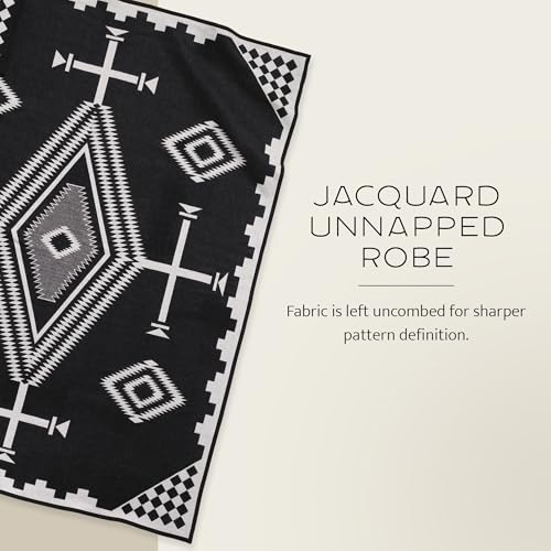 Image of Pendleton Jacquard Unnapped Twin Blanket, 64 x 80 in, Heirloom Virgin Wool