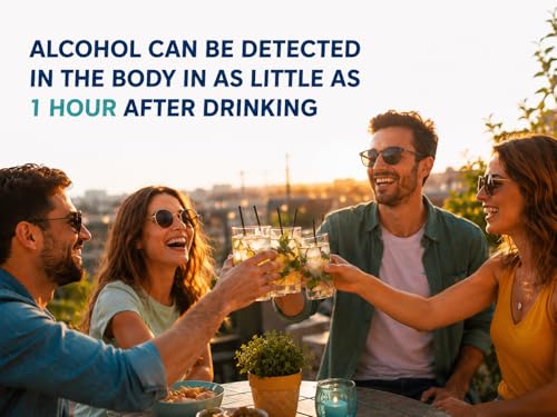 ALLTEST 10 Alkoholtest im Urin Akohol im Urin Alkoholtester Urintest Streifentest Alkoholteststreifen Etg im Urin Drogentest Drogenschnelltest Schnelltest kit Drogen Zertifiziert Auto Alcohol