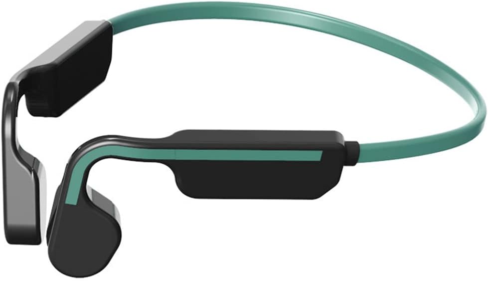 Stereo Inductivv Bone Conduction Earphones, Wireless Bluetooth 5.0 Lightweight Wireless Headset, HD Sound and Long Battery Life, for Running Cycling Driving Travel,Green