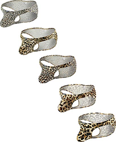 Ikingsky Men's Leopars Briefs Sexy Big Pouch Underwear Bluge Mens Under Panties (X-Large, 5 Pack) #TOP15