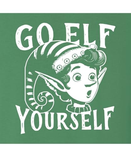 Go All Out Go Elf Yourself Funny Christmas Mens Women Youth T-Shirt3