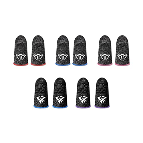 Mingtongli 5 Satz von 10 Stück Telefonspiel-Fingerspitzen-Hülsen, rutschfeste Handschuhe, Anti-Fingerabdruck-Abdeckungen Cover