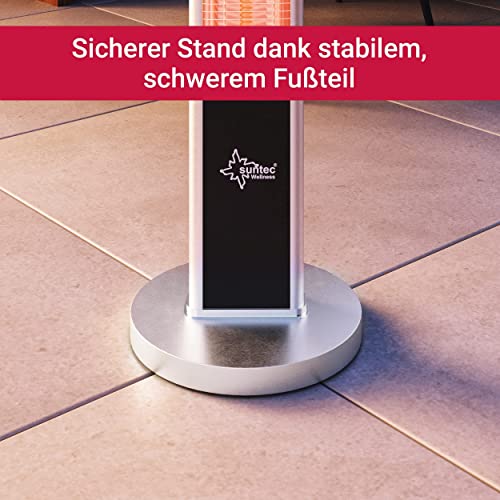 SUNTEC Terrassenheizstrahler Heat Patio 2000 Carbon [Für Räume bis 48 m³ (~20 m²), Indoor & Outdoor Nutzung, 3 Heizstufen, Fernbedienung, max. 2000 Watt] - 5