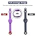 Savita 4 Wristband for AirTag, Waterproof Silicone AirTag Bracelet for Elder Adjustable Watch Band Anti Lost AirTag Case Holder(Pink, Green, Purple, Dusty Blue)