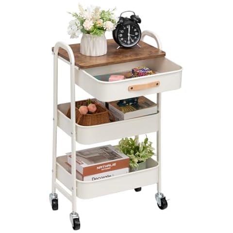 DOEWORKS 3-Tier Rolling Storage Trolley Cover