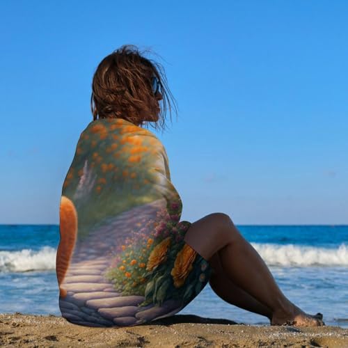 Serviette de plage anti-sable compacte 130x80 pour le sport