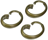 Carnation Home Fashions Hang Ease C Type Plastic Shower Curtain Hooks, Gold