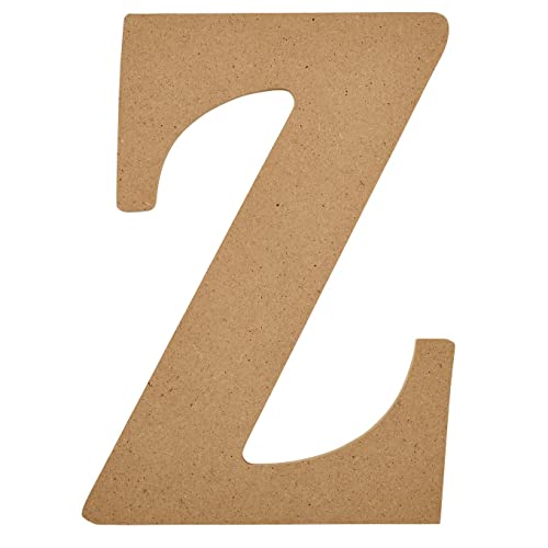 Plaid Unfinished Wood Letter, 8" Wooden Surface Perfect for DIY Arts and Crafts Projects, 63605