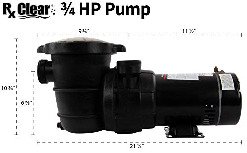 Rx Clear Radiant Complete Sand Filter System | for Above Ground Swimming Pool | Extreme Force 3/4 HP Pump | 16 Inch Tank | 110 lb Sand Capacity | Pools up to 16,000 Gallons - Thumbnail 7