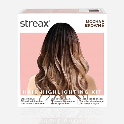 Image of Streax Hair Colour Highlight Kit | Mocha Brown - Pack of 1 | Enriched With Walnut & Argan Oil | Rich, Vibrant, Easy to Use, DIY Application for Women