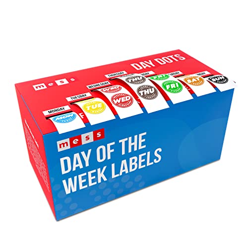 MESS Days Of The Week Stickers Day Dots Food Labels