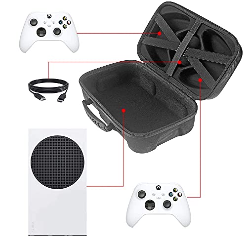 Image of TCOS TECH Storage Bag for Xbox Series S, Hard Shell Protective Travel Carrying Case, Travel Bag for Xbox Series S Console, Controllers, Games and Gaming Accessories