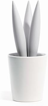VinoLife Legnoart Spicy Cereus Trivet with Porcelain Bow, White