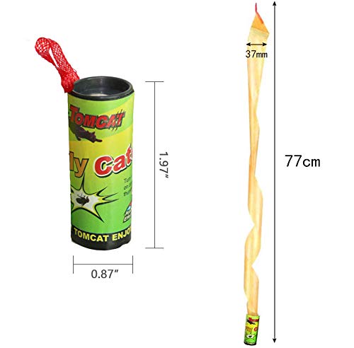 BTORER Fly Paper Strips, 8Pcs Flies Ribbon Sticky Traps Effective Flying Catcher Sticky Flies Traps Ribbon Fly Strips Indoor Catcher for Flying Insects, Gnat, Insect, Mosquito Indoor Outdoor - Image 6