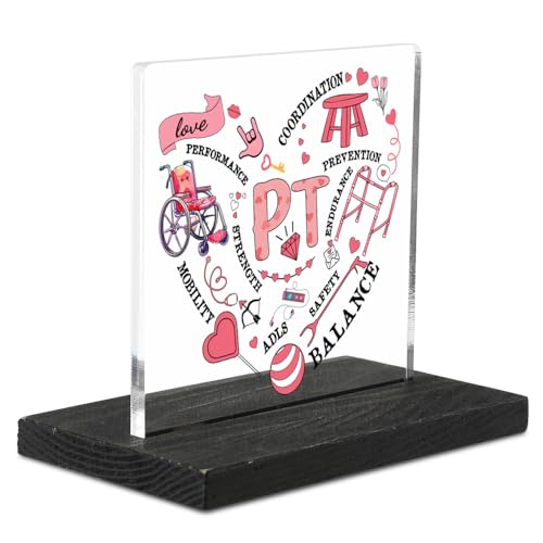 Physical Therapist Gift for Women, PT Appreciation Decor Sign with Cute Rehab Icons, Physical Therapy Themed for Clinic, Office, or Graduation, Mobility Balance Strength Quote YCT127 -  CWGOTC