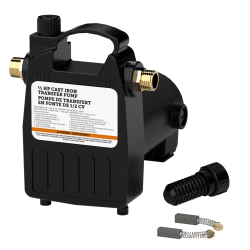 FPOWER 120V AC Portable Water Pump 1560 GPH Cast Iron Water Transfer