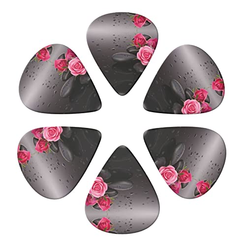 Spa Stone and Rose Flowers Lot de 6 médiators pour guitare acoustique, guitare électrique, basse, ukulélé – fins, moyens… - Les Beatles, Paul McCartney, John Lennon, RIngo Starr, George Harrison Spa Stone and Rose Flowers Lot de 6 médiators pour guitare acoustique, guitare électrique, basse, ukulélé – fins, moyens… – Image 5