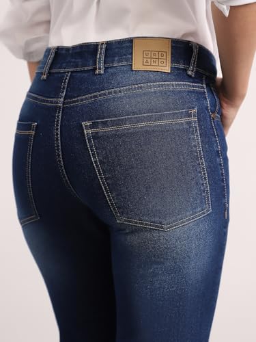 Image of Urbano Fashion Women's Mid Rise Bootcut Washed Jeans Stretchable