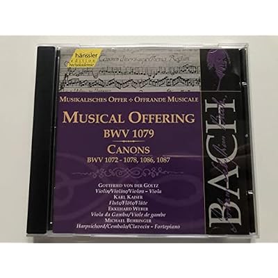 Bach: Musical Offering BWV 1079; Canons BWV 1072-1078, 1086, 1087 (Edition Bachakademie Vol 133) /Behringer &middot; Kaiser &middot; Goltz
